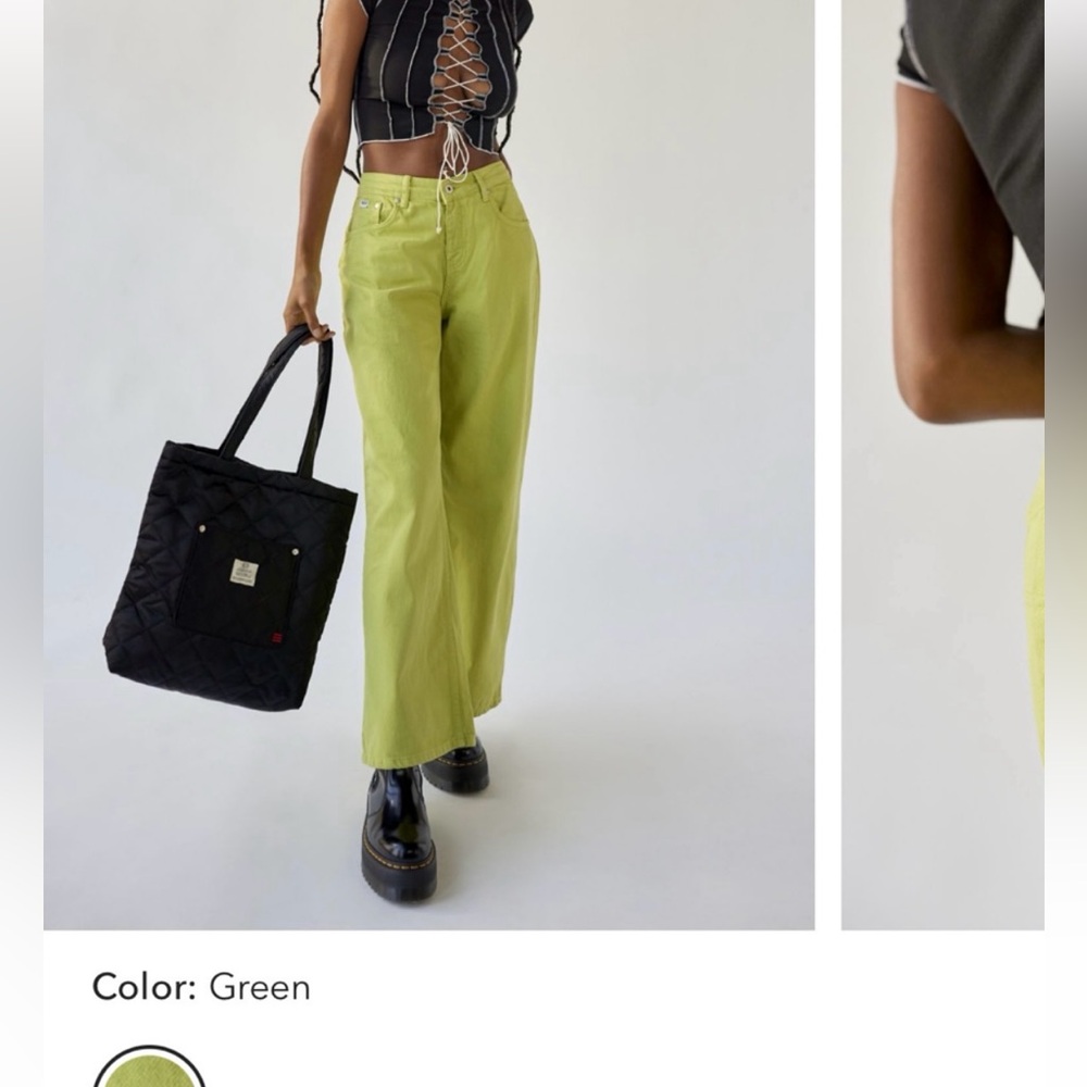 The Ragged Priest - Green Wide-Leg Pants